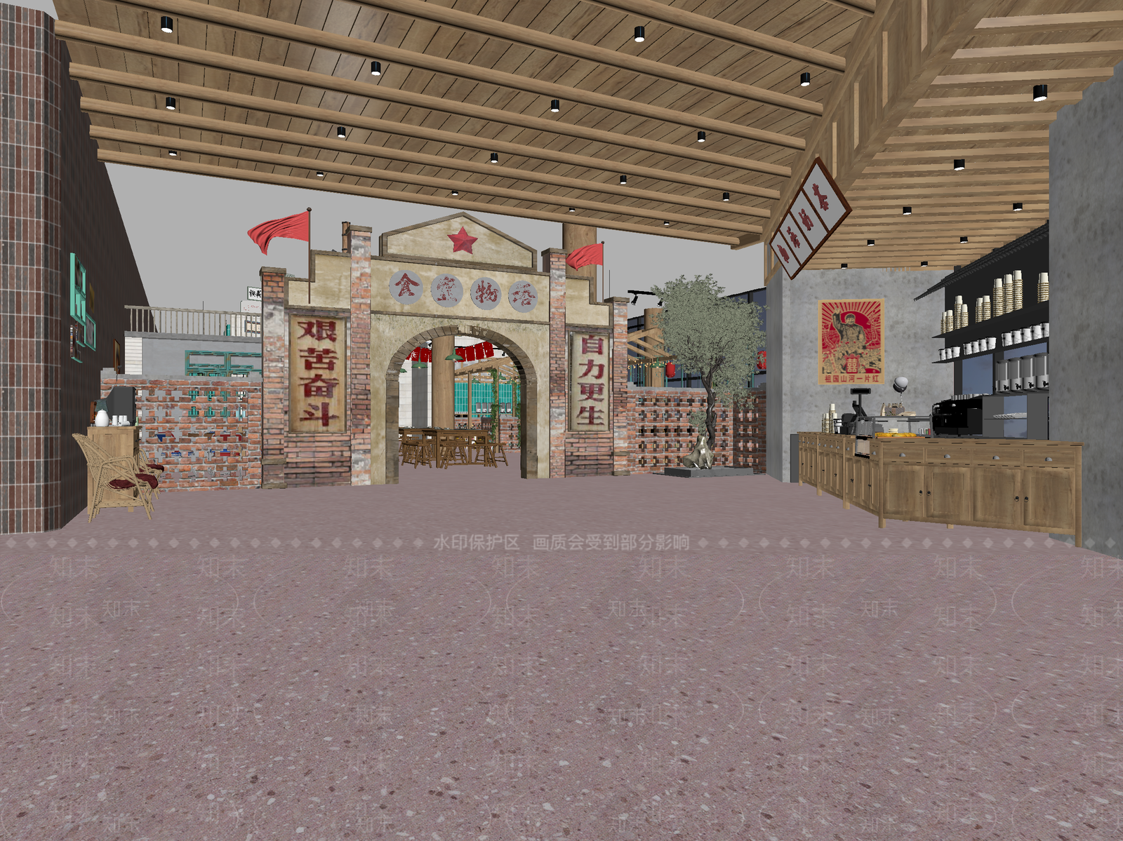 现代其他餐饮空间3D模型下载【ID:1214167803】