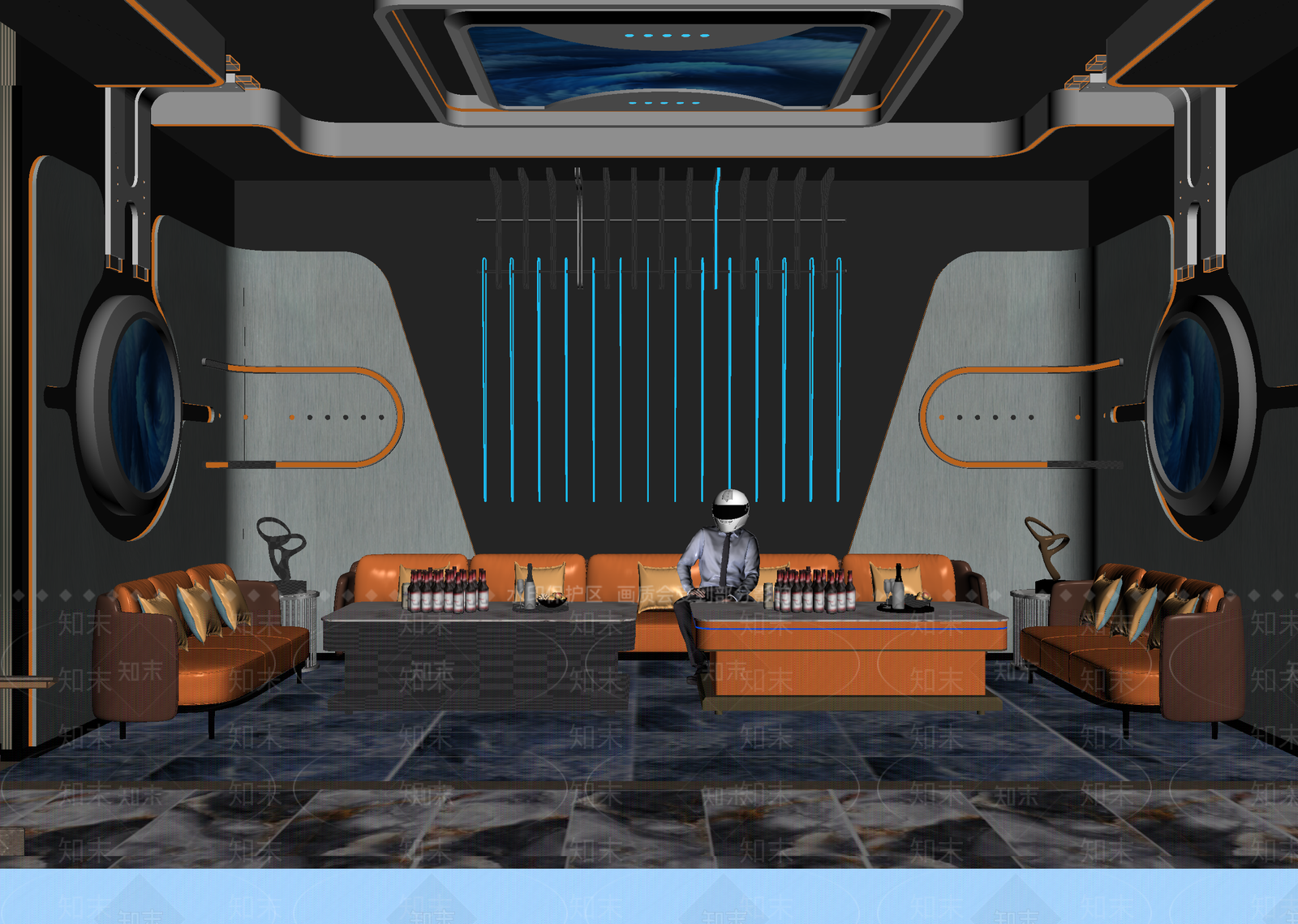 现代酒吧3D模型下载【ID:1215179772】