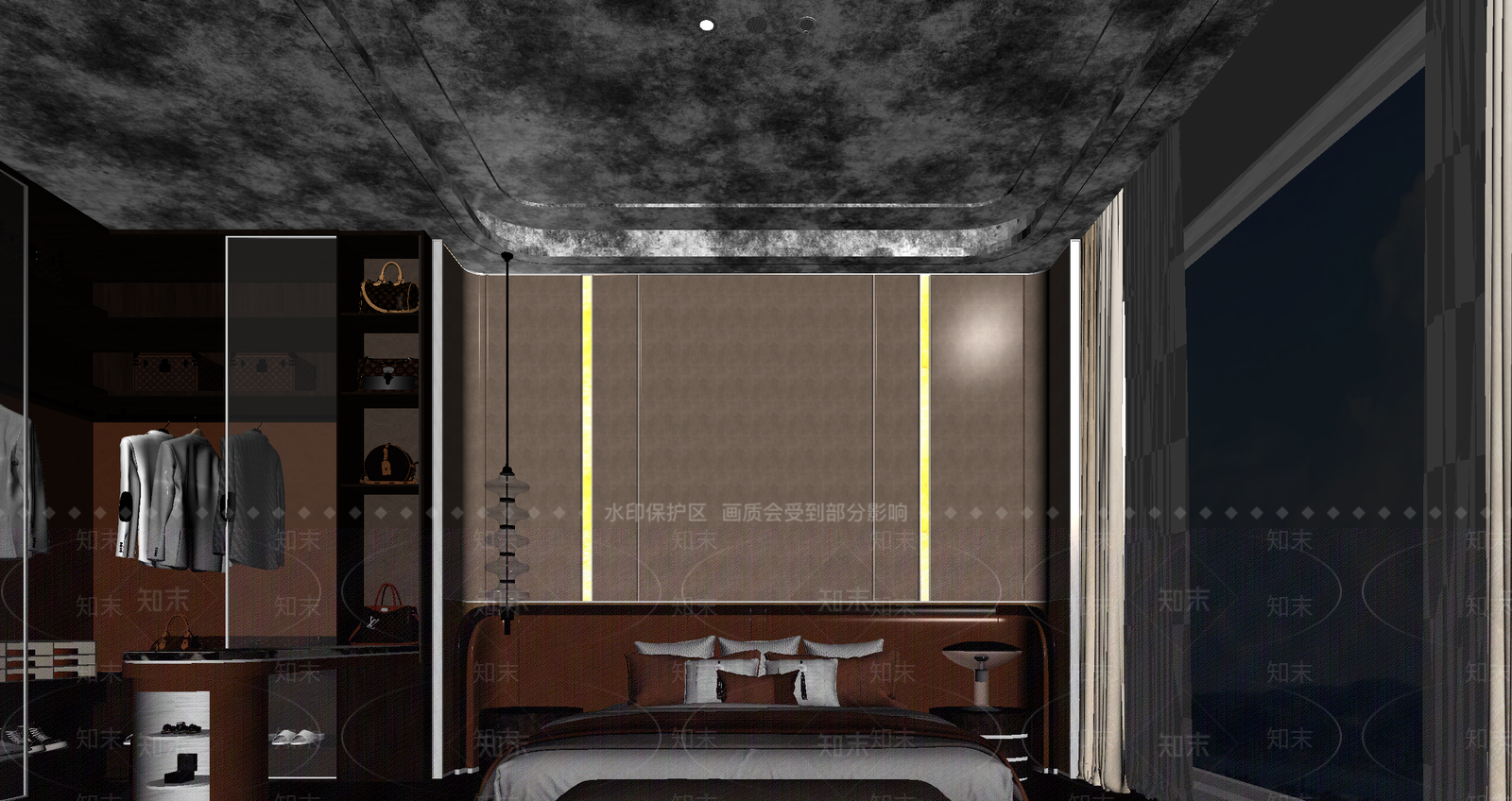 现代酒店客房3D模型下载【ID:1215039856】