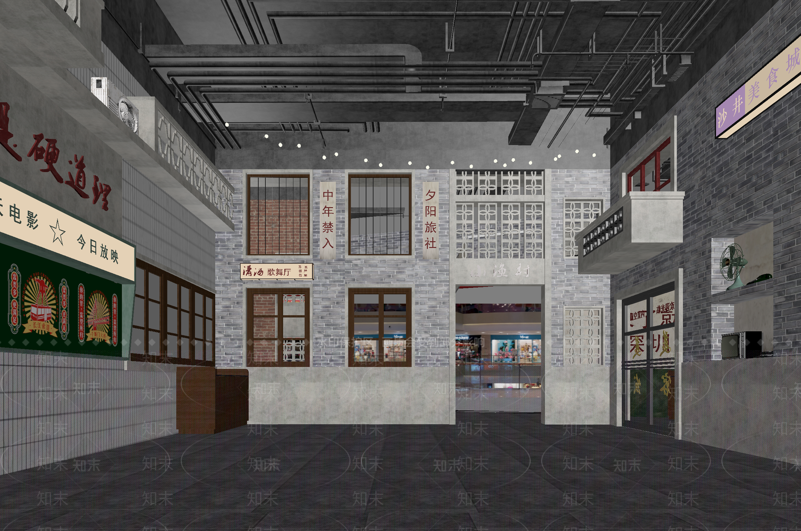 工业风其他商业空间3D模型下载【ID:1214075294】