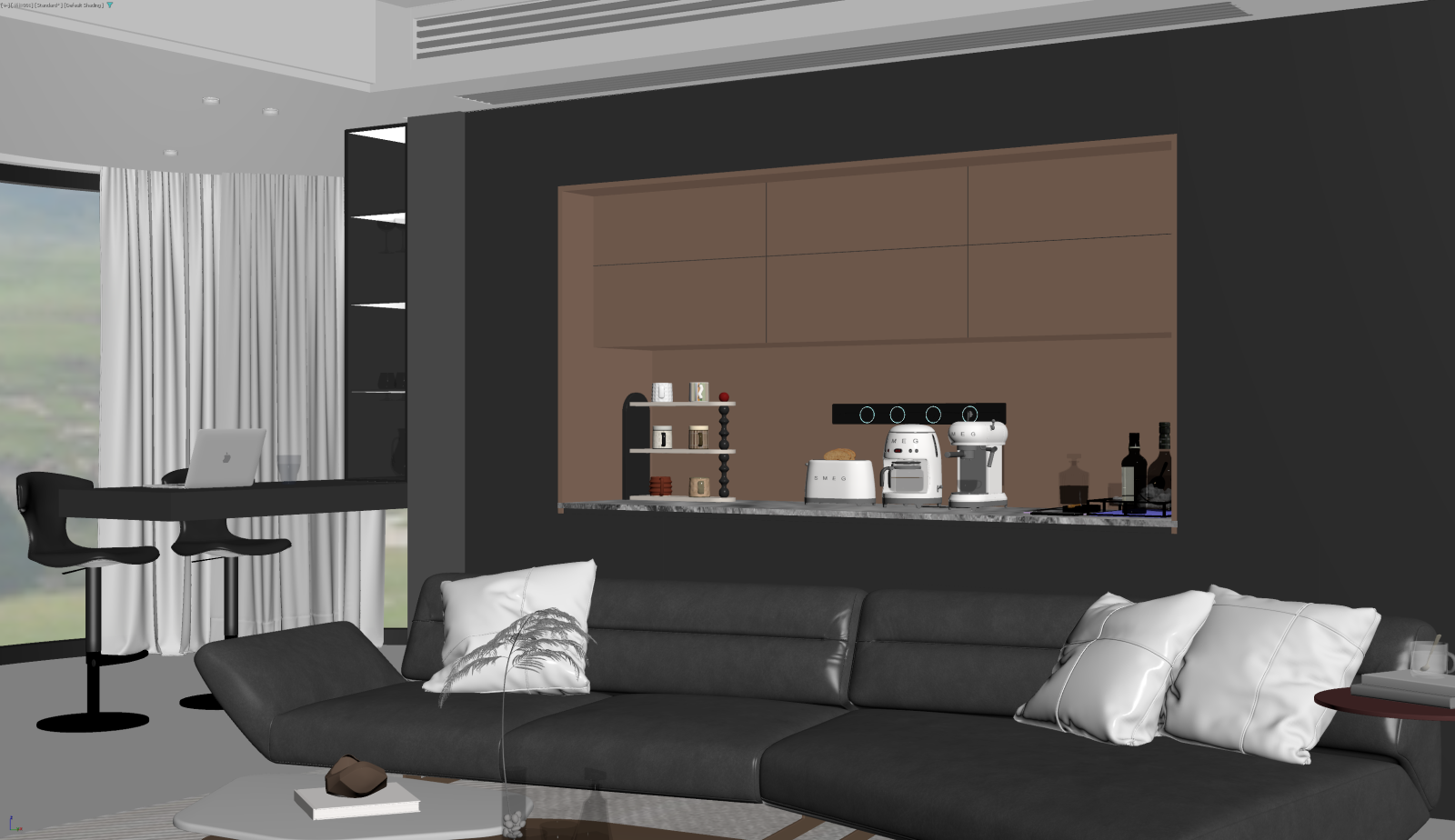 现代客餐厅3D模型下载【ID:1221521302】