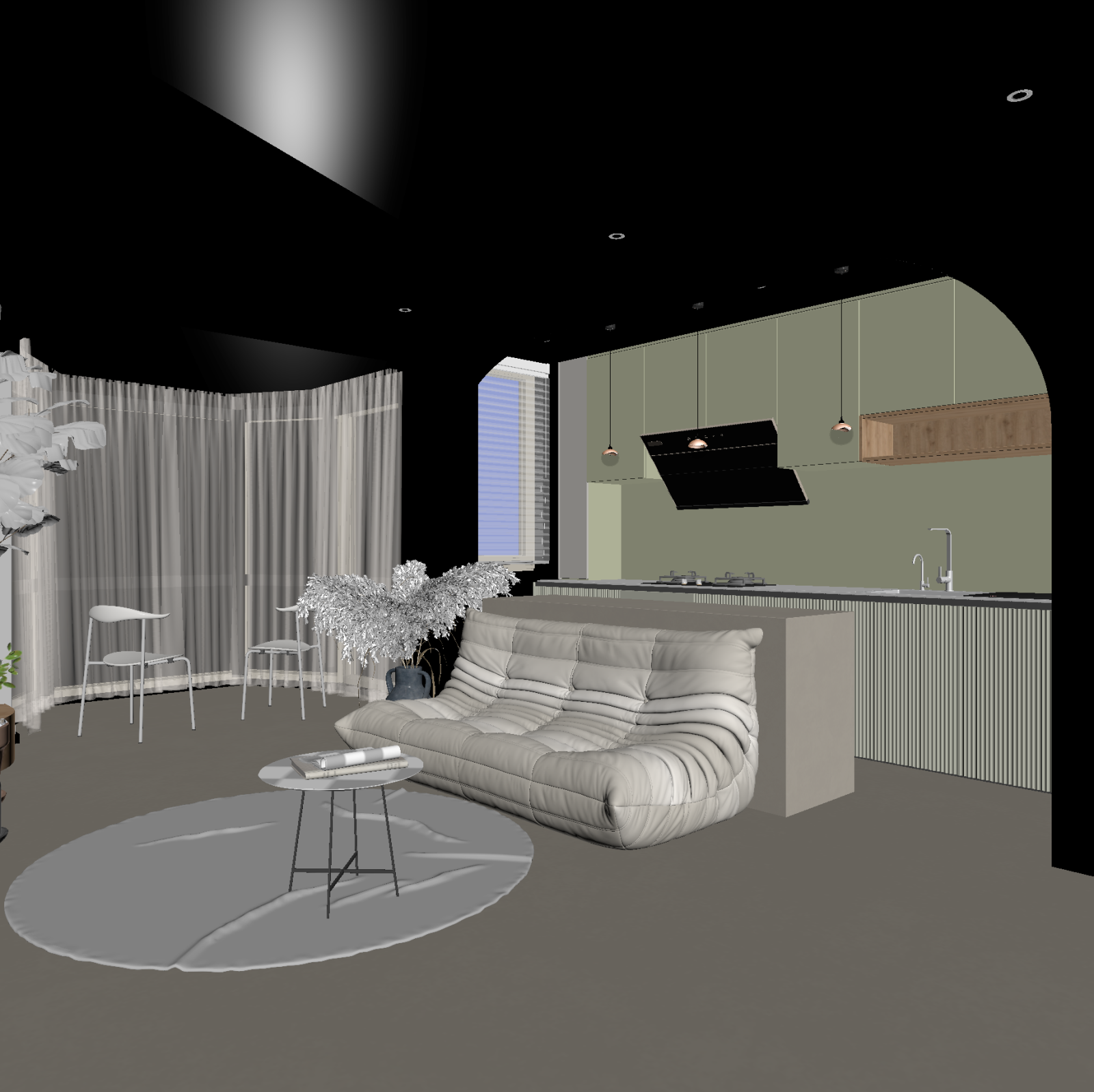 奶油客餐厅3D模型下载【ID:1221849366】