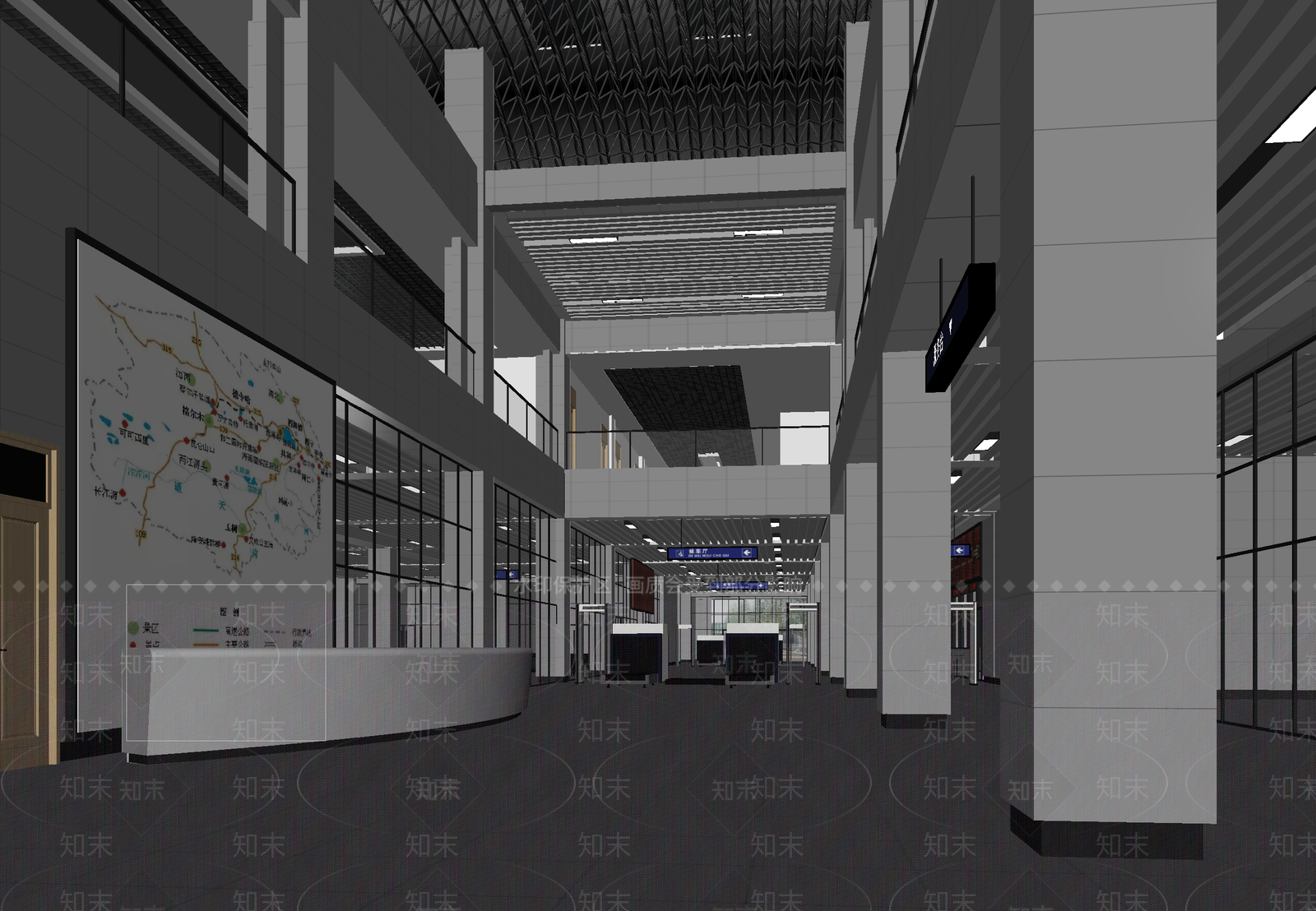 现代售楼处3D模型下载【ID:1214110141】