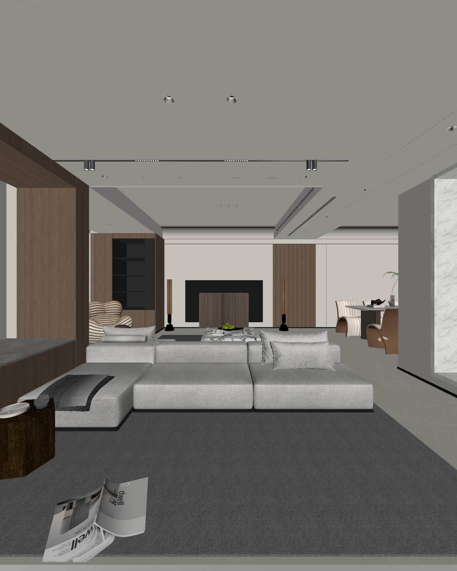 现代客餐厅3D模型下载【ID:1221510009】