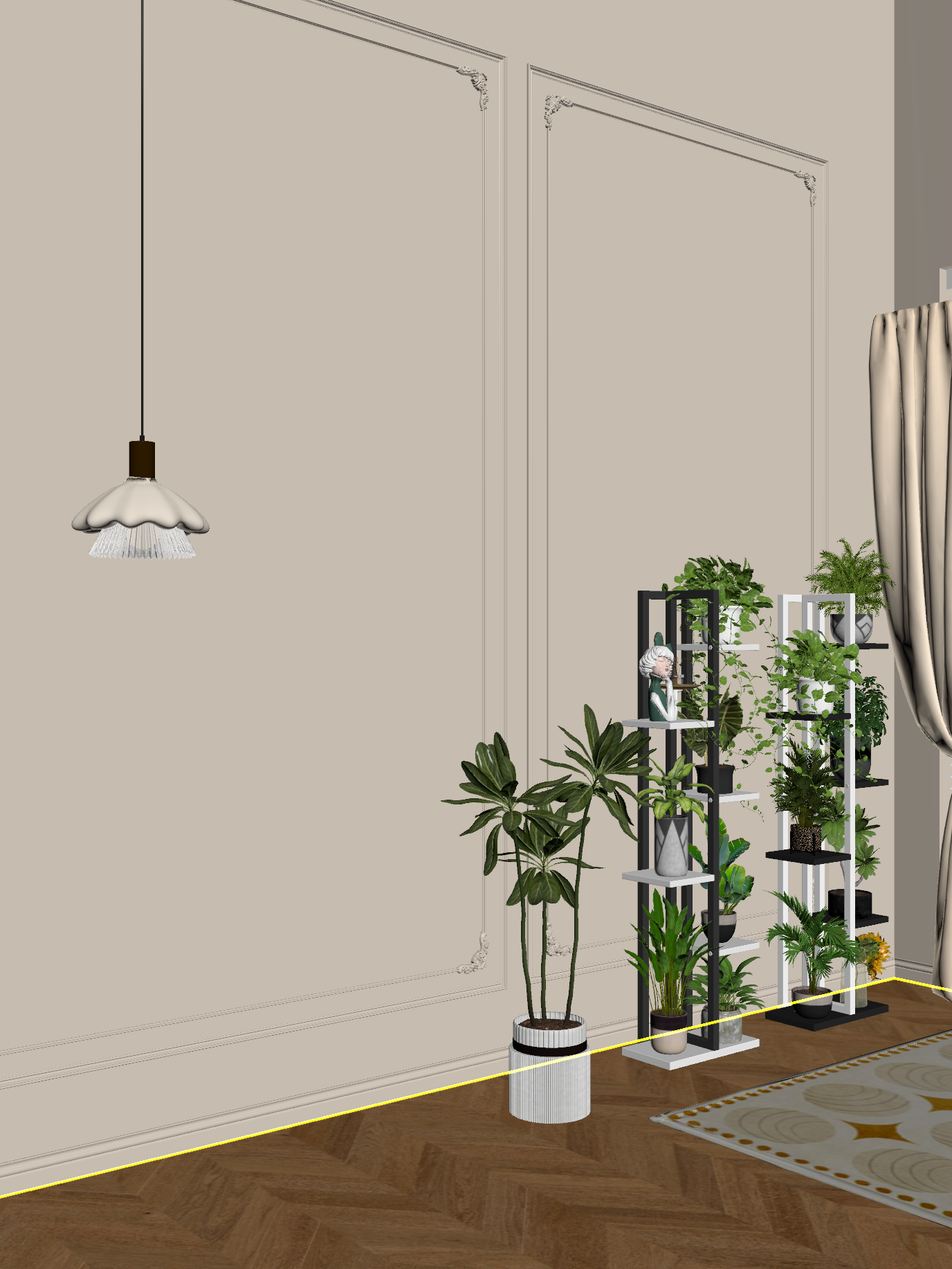 现代家居客厅3D模型下载【ID:1222028295】