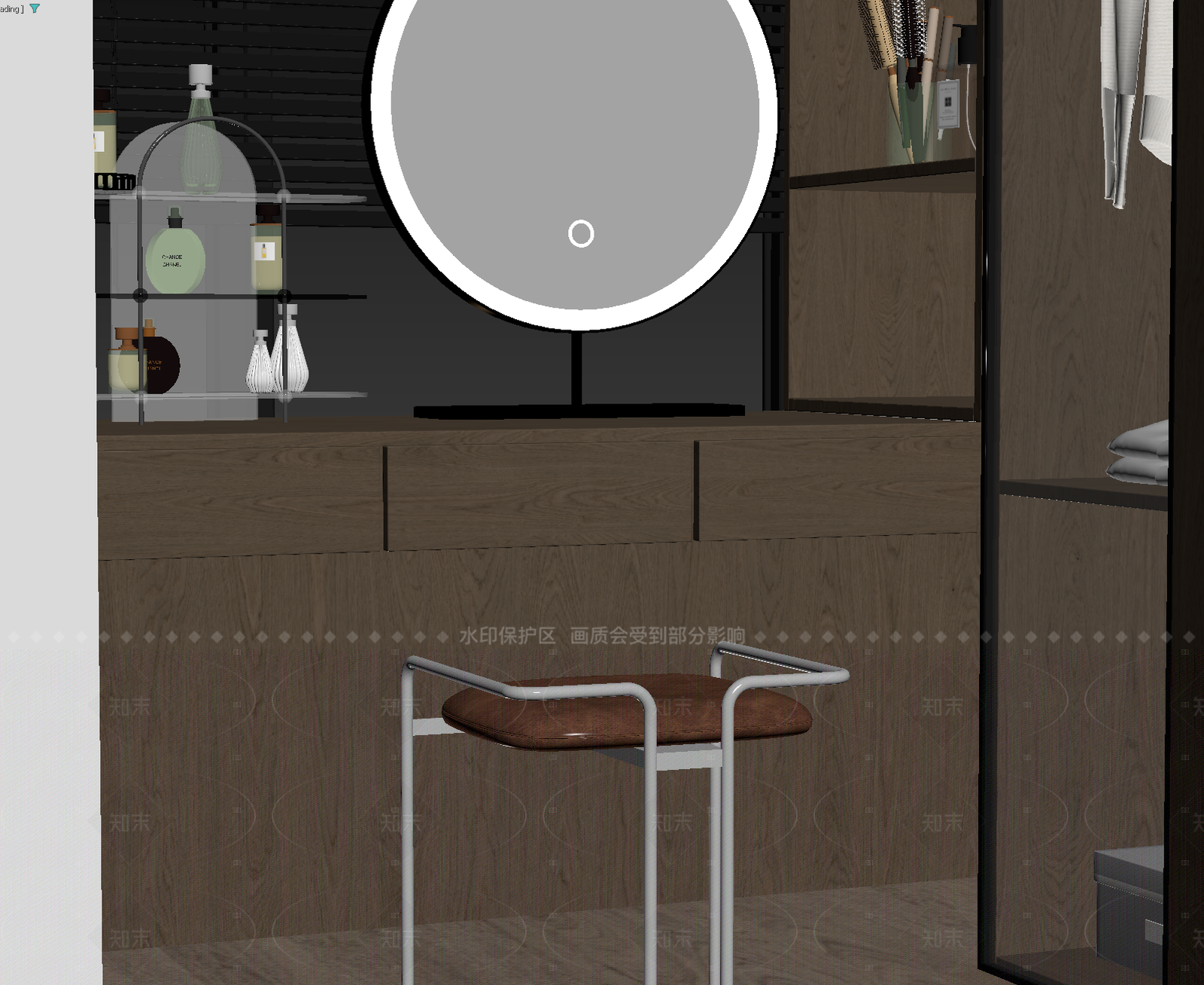 现代衣帽间3D模型下载【ID:1214609446】
