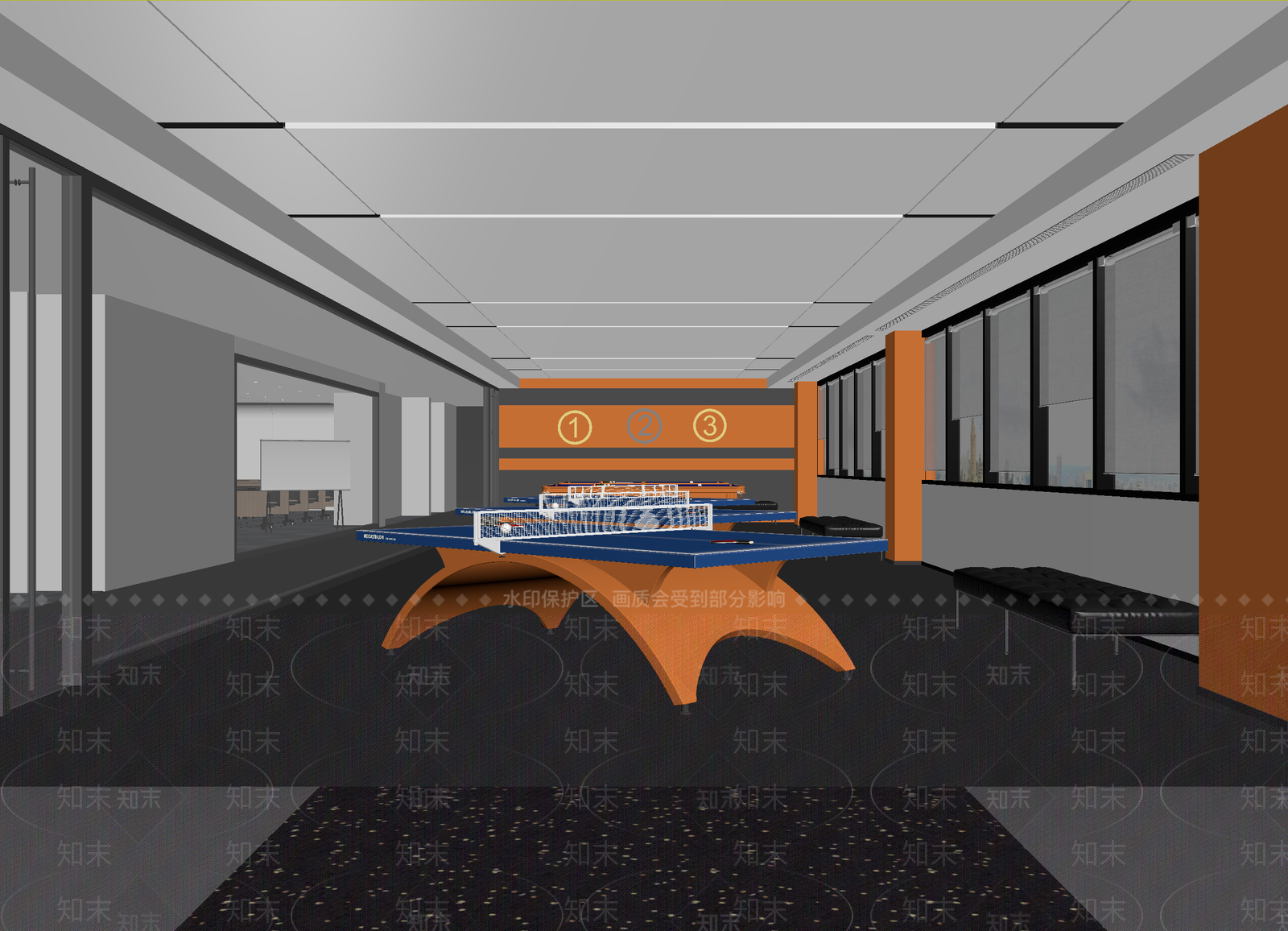 现代活动室3D模型下载【ID:1214065456】