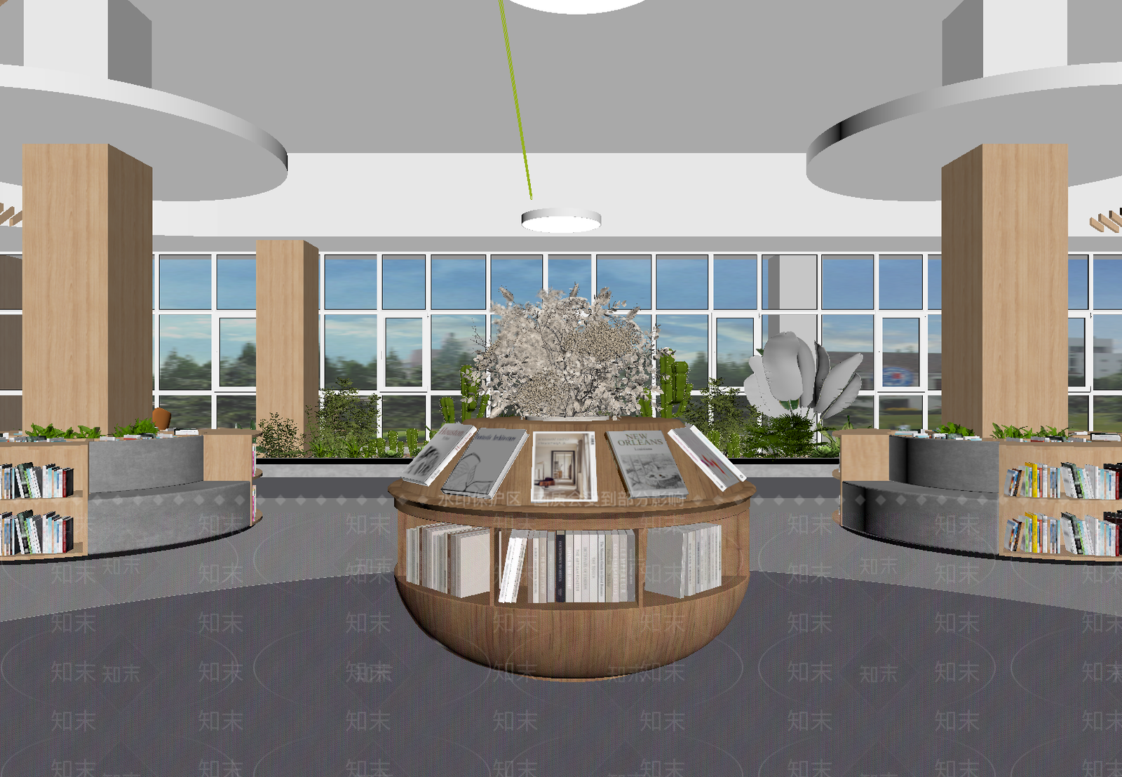 现代图书馆3D模型下载【ID:1213906408】