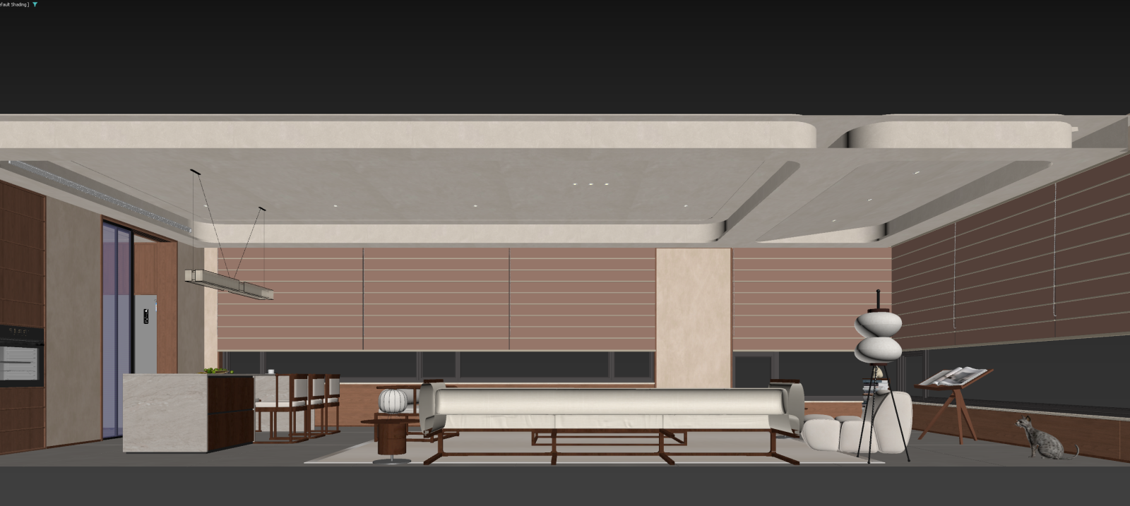 新中式客餐厅3D模型下载【ID:1221709404】