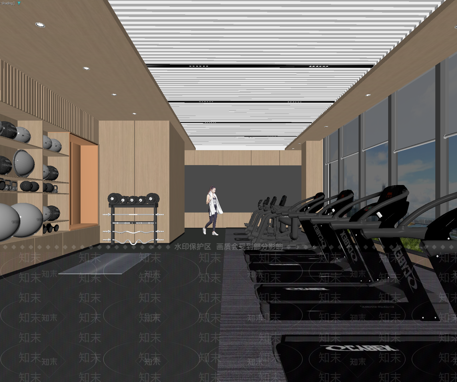现代健身房3D模型下载【ID:1213905018】