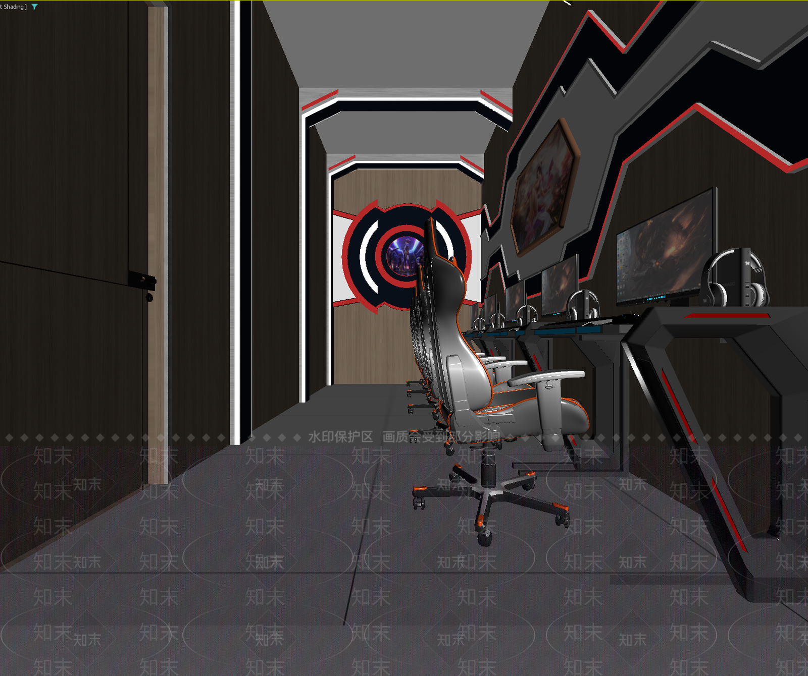 现代电竞房3D模型下载【ID:1213887040】