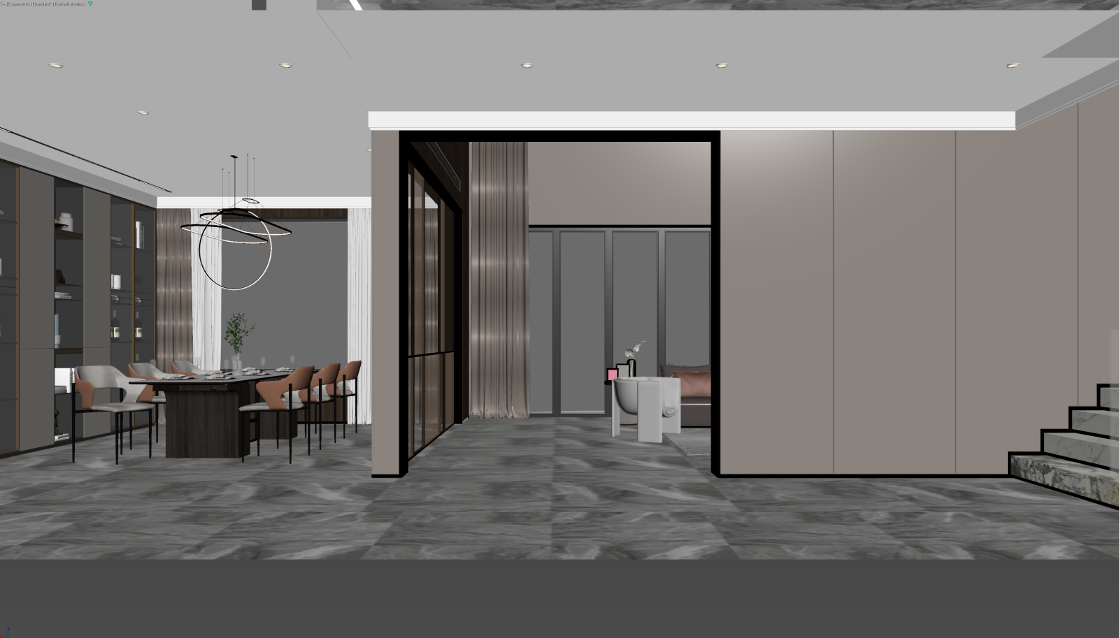 现代客餐厅3D模型下载【ID:1221713694】