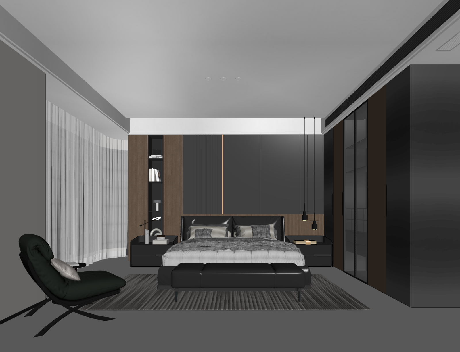 现代家居卧室3D模型下载【ID:1221949816】