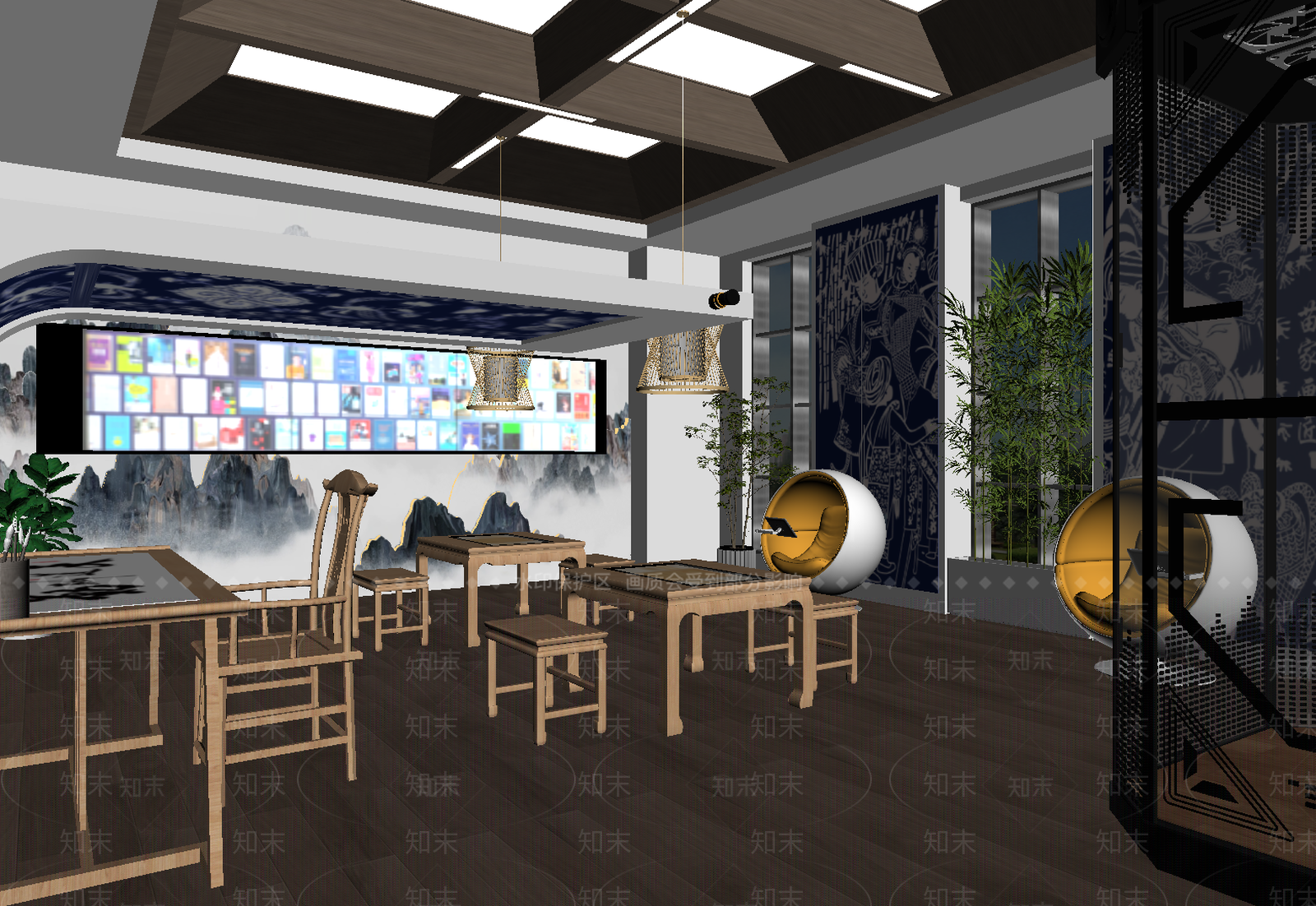 茶馆3D模型下载【ID:1213956939】