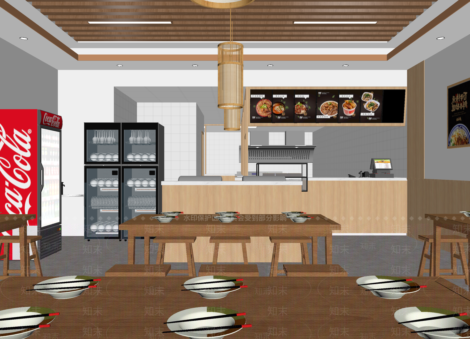 新中式快餐店3D模型下载【ID:1214166135】
