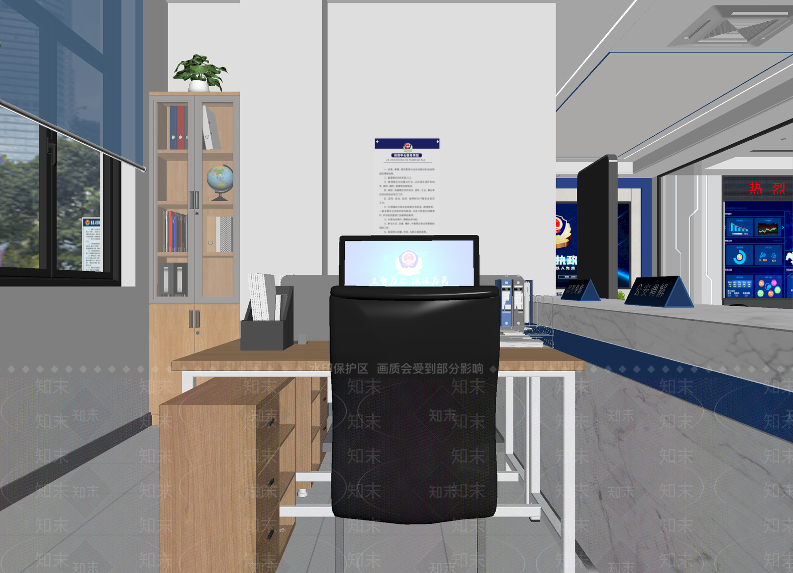 现代接待室3D模型下载【ID:1214110313】