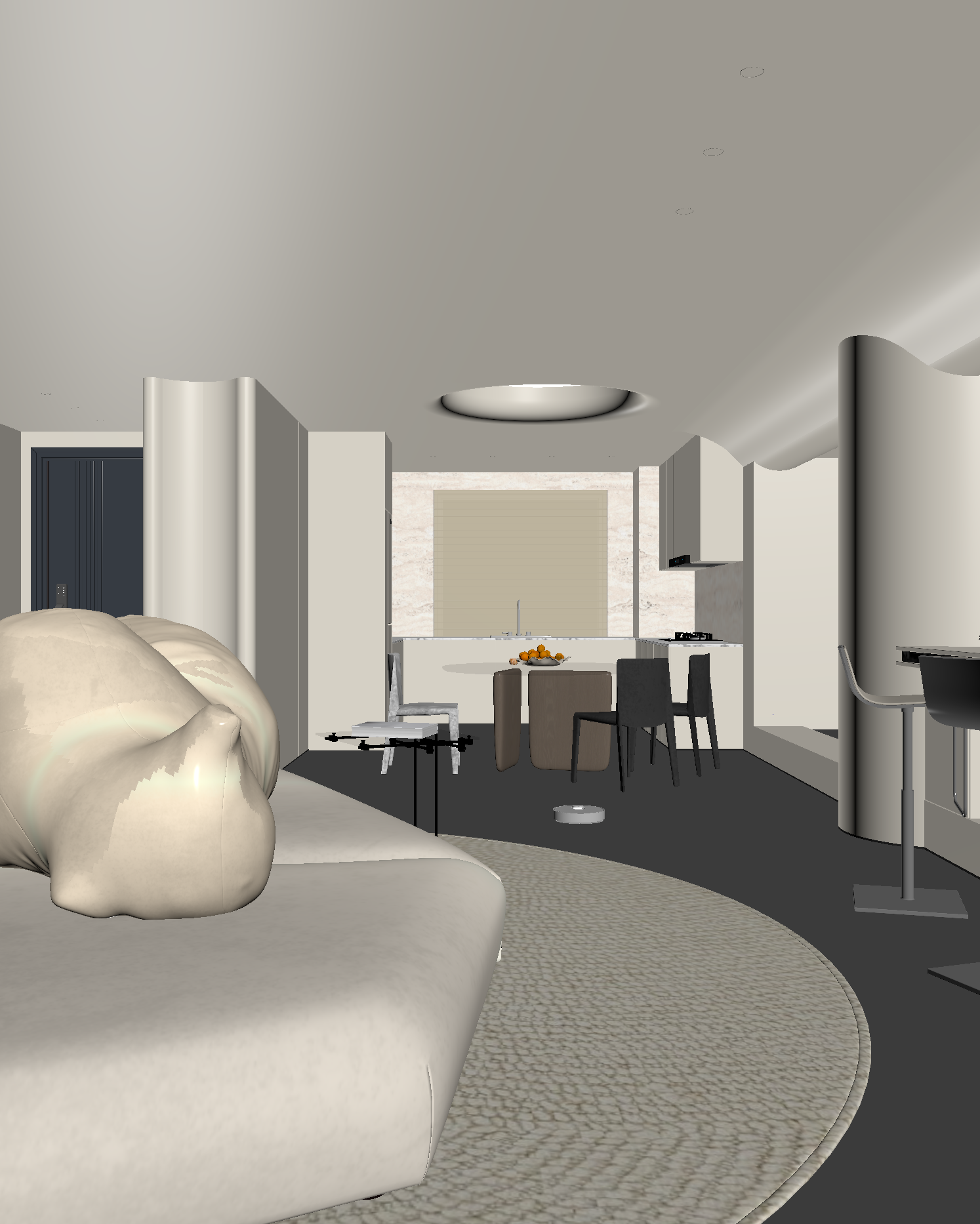 极简客餐厅3D模型下载【ID:1221501619】