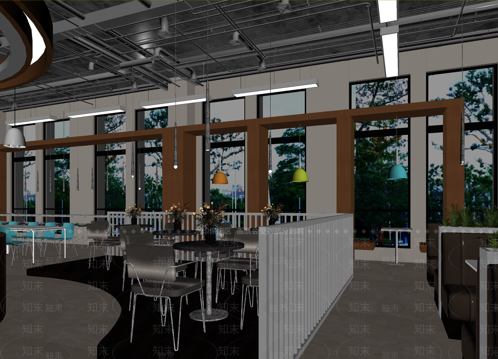 工业风咖啡厅3D模型下载【ID:1214140933】