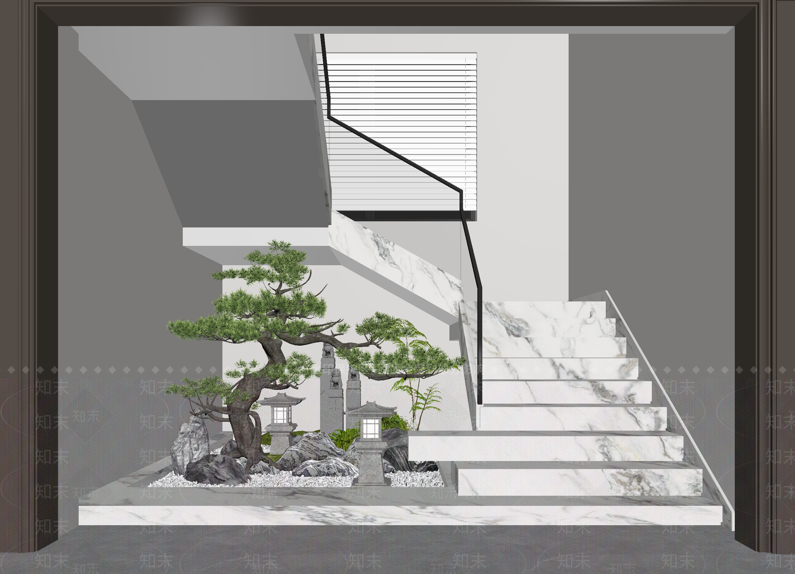 新中式玄关3D模型下载【ID:1214746425】