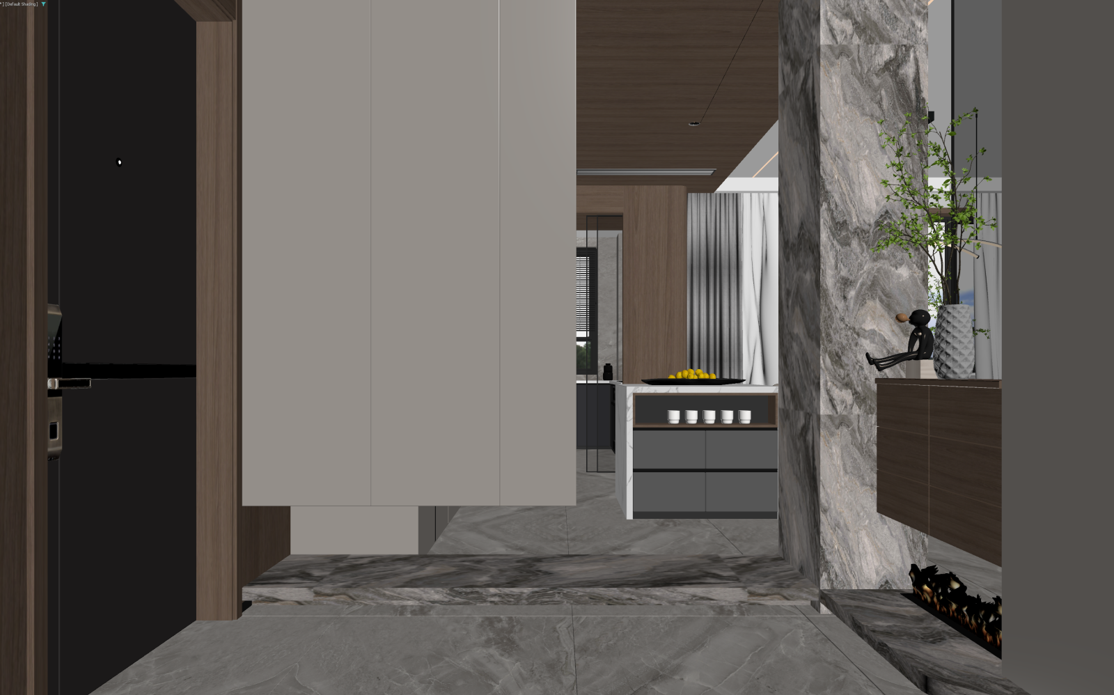 现代玄关3D模型下载【ID:1221522994】