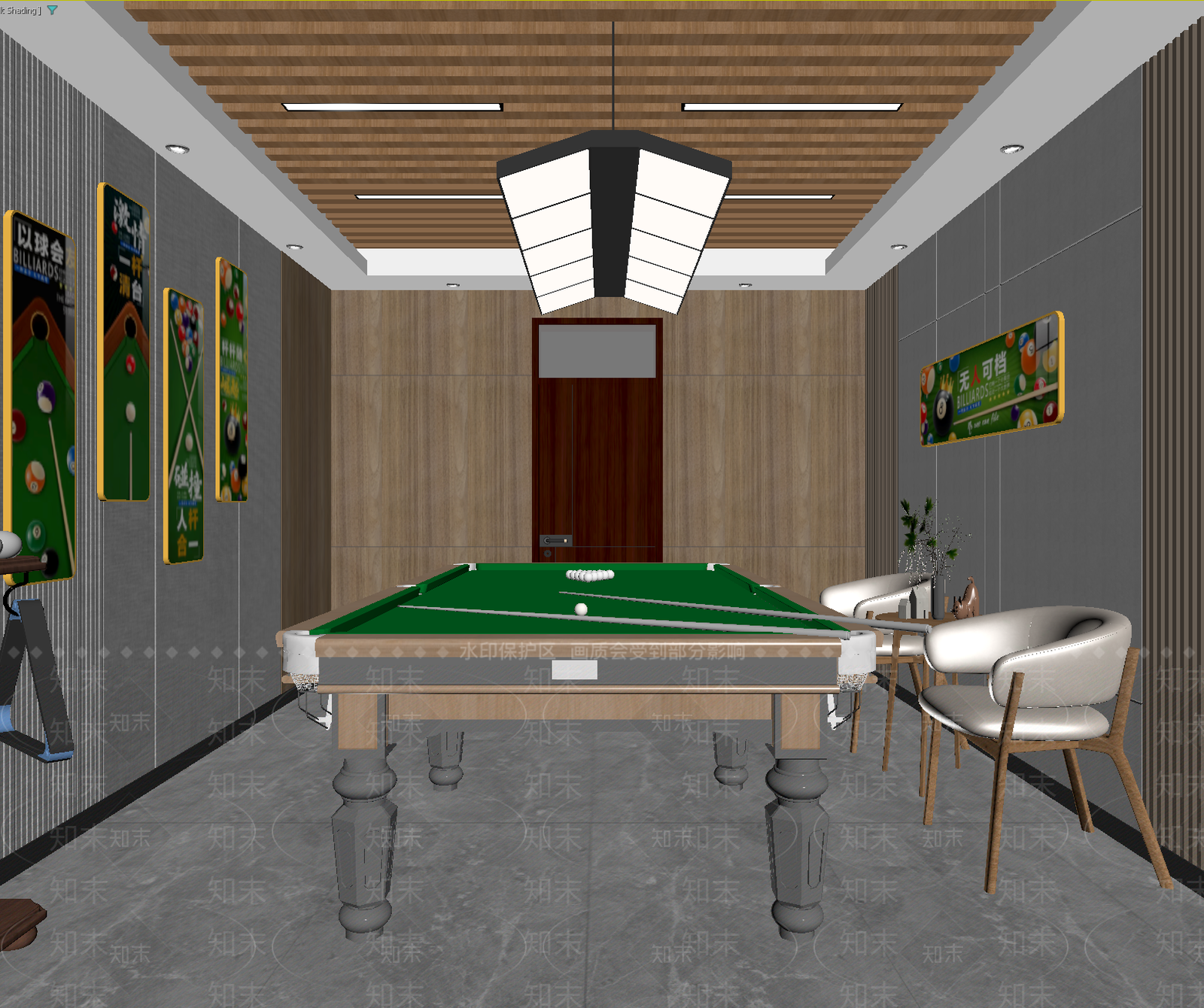 台球室3D模型下载【ID:1213969819】