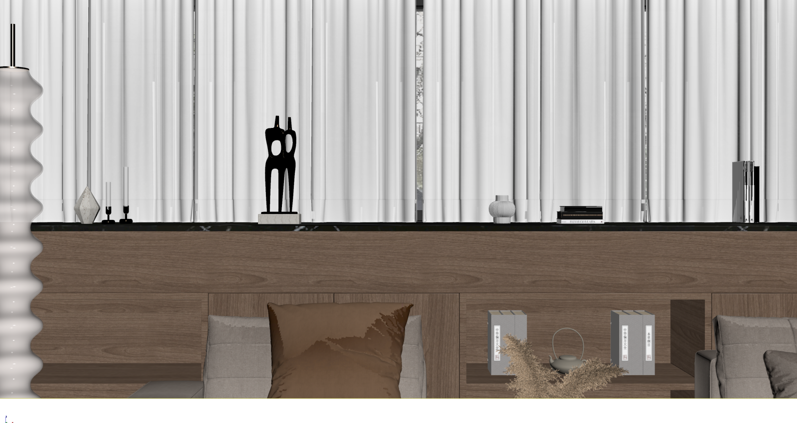 日式家居客厅3D模型下载【ID:1222156377】