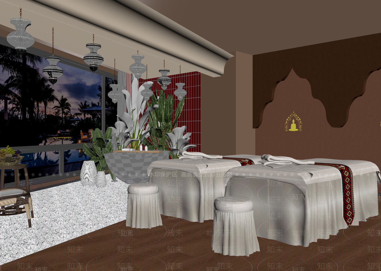 东南亚美容院3D模型下载【ID:1214421067】