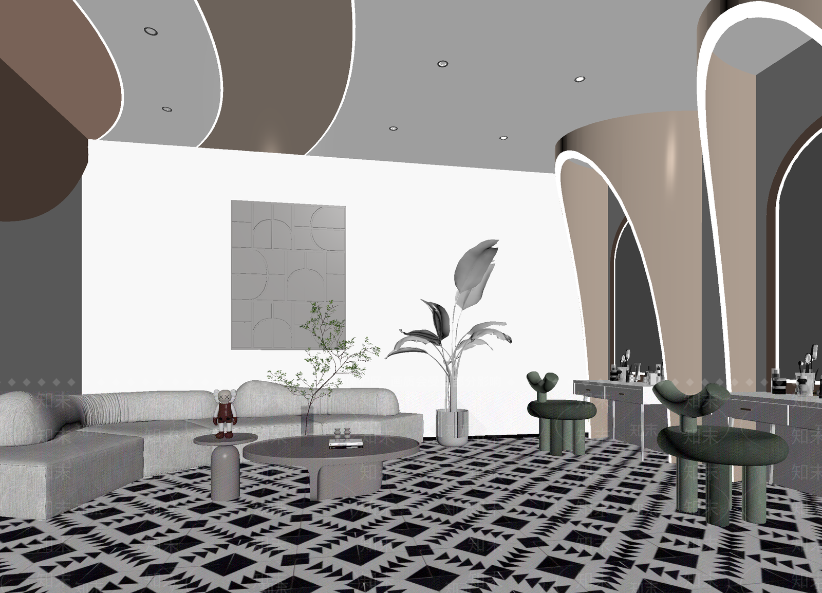现代美容院3D模型下载【ID:1214156512】