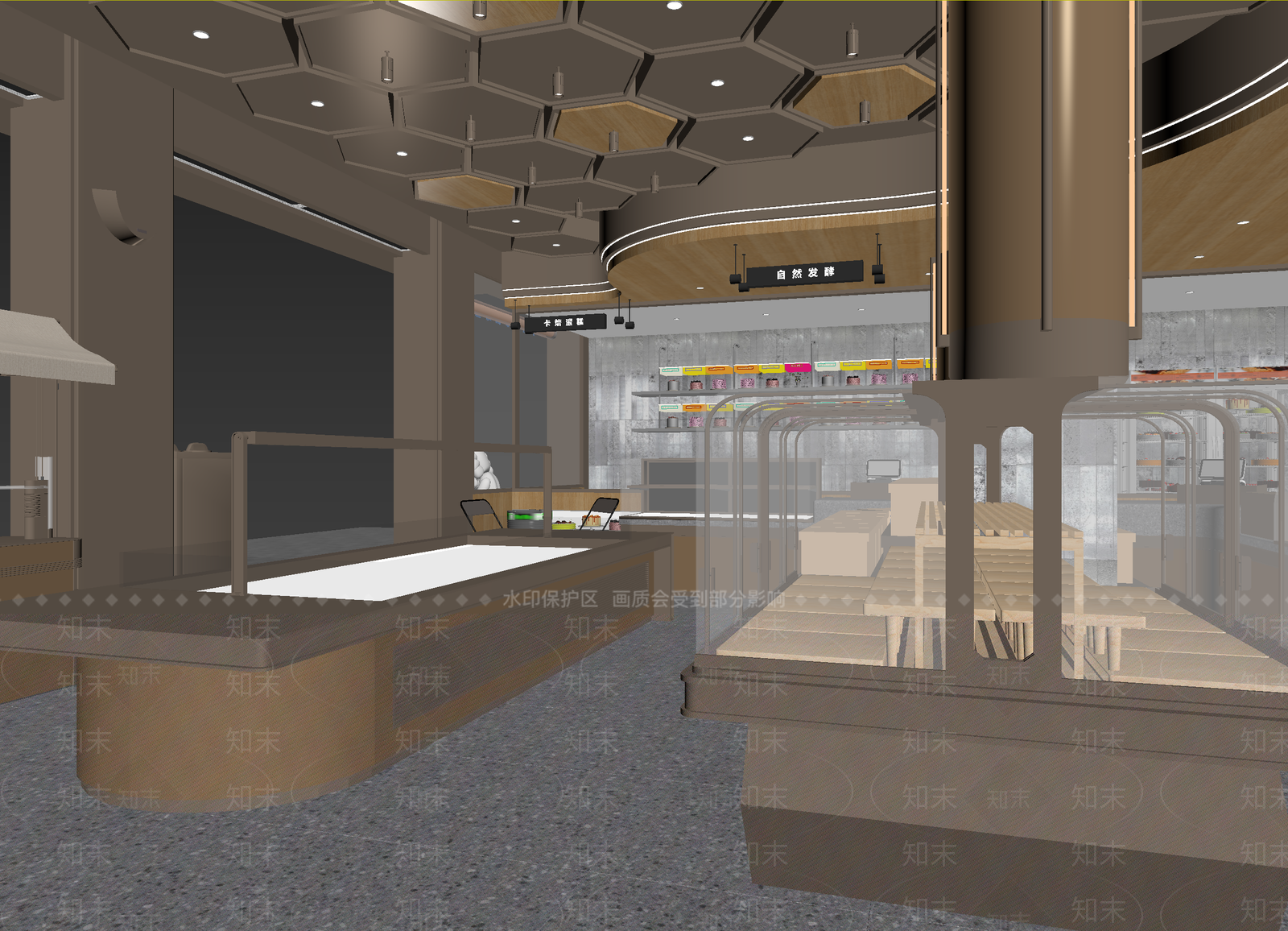 现代自助餐厅3D模型下载【ID:1214277171】