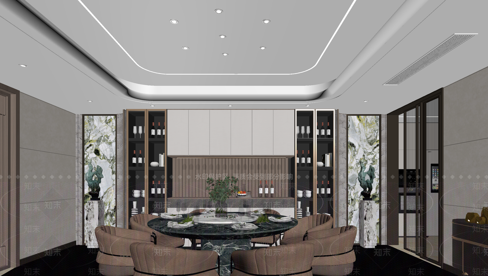现代包厢3D模型下载【ID:1215116605】