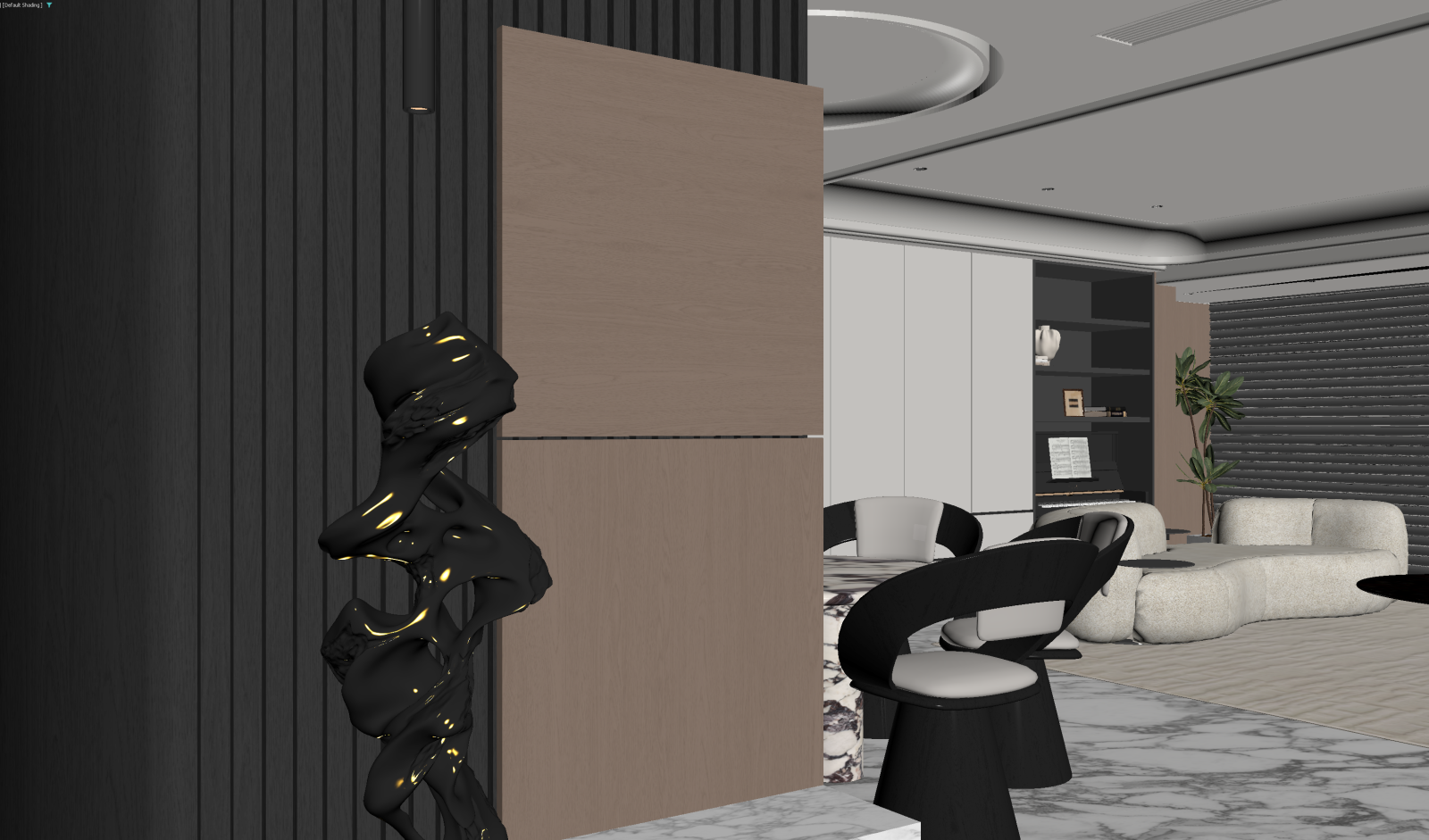 现代客餐厅3D模型下载【ID:1221496494】