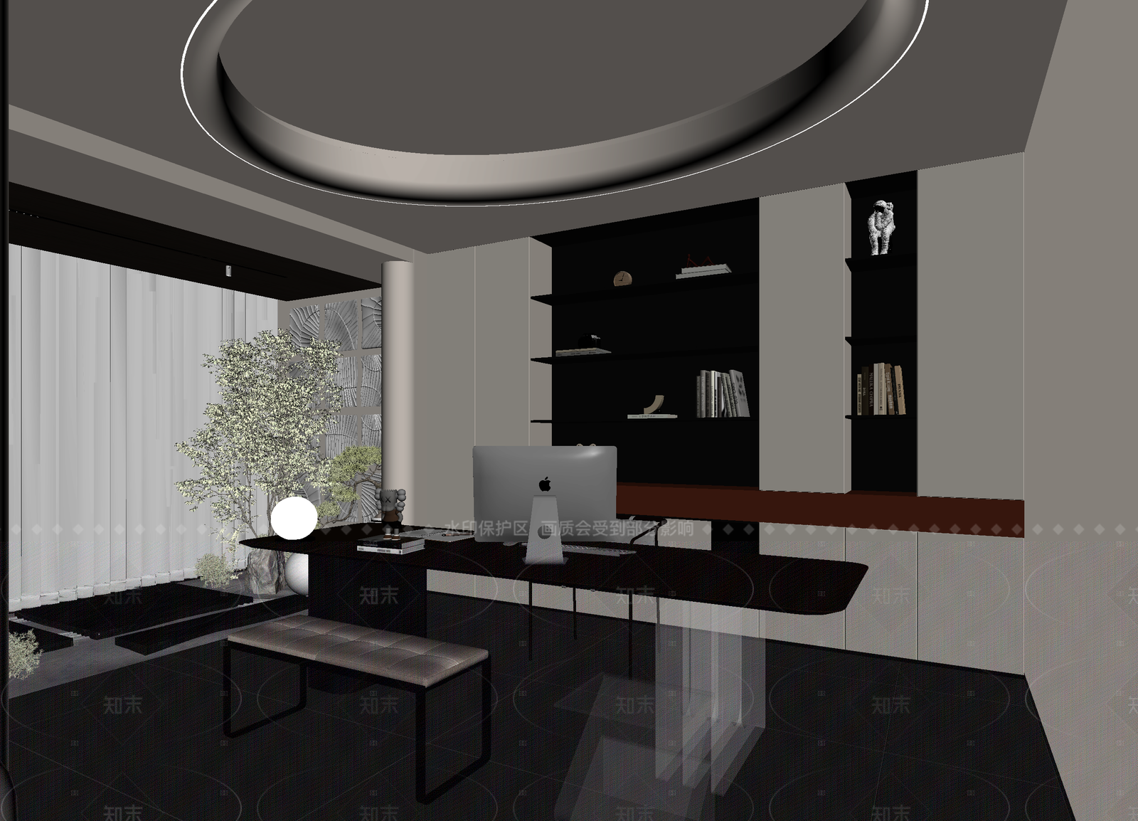 书房3D模型下载【ID:1214589137】