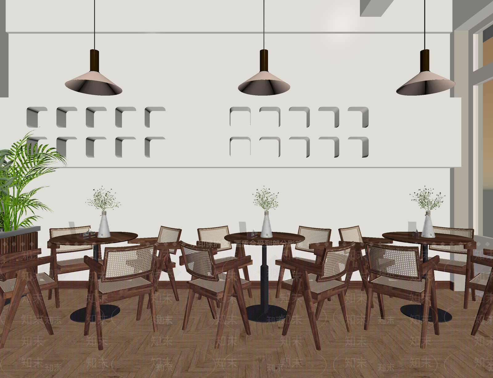 现代咖啡厅3D模型下载【ID:1214429347】