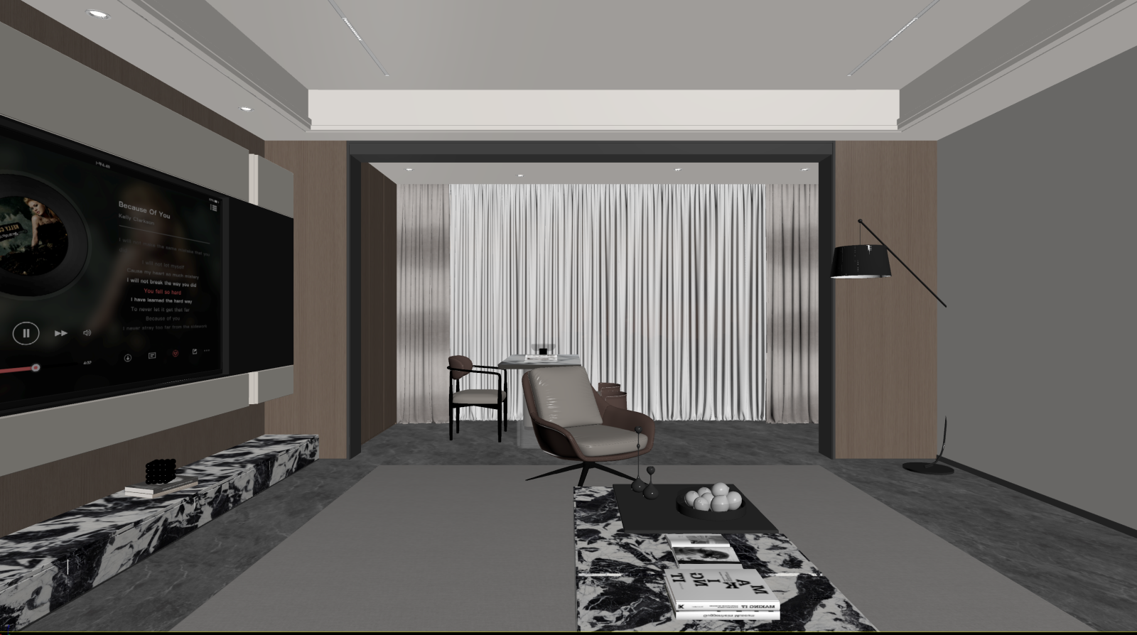 现代家居客厅3D模型下载【ID:1222055619】