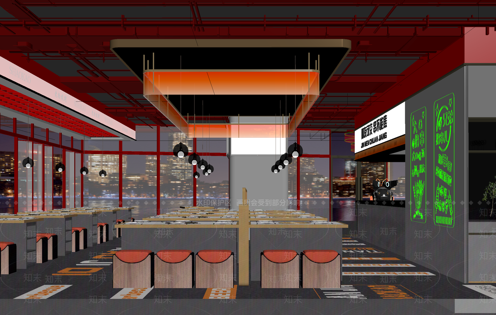 现代快餐店3D模型下载【ID:1214293018】
