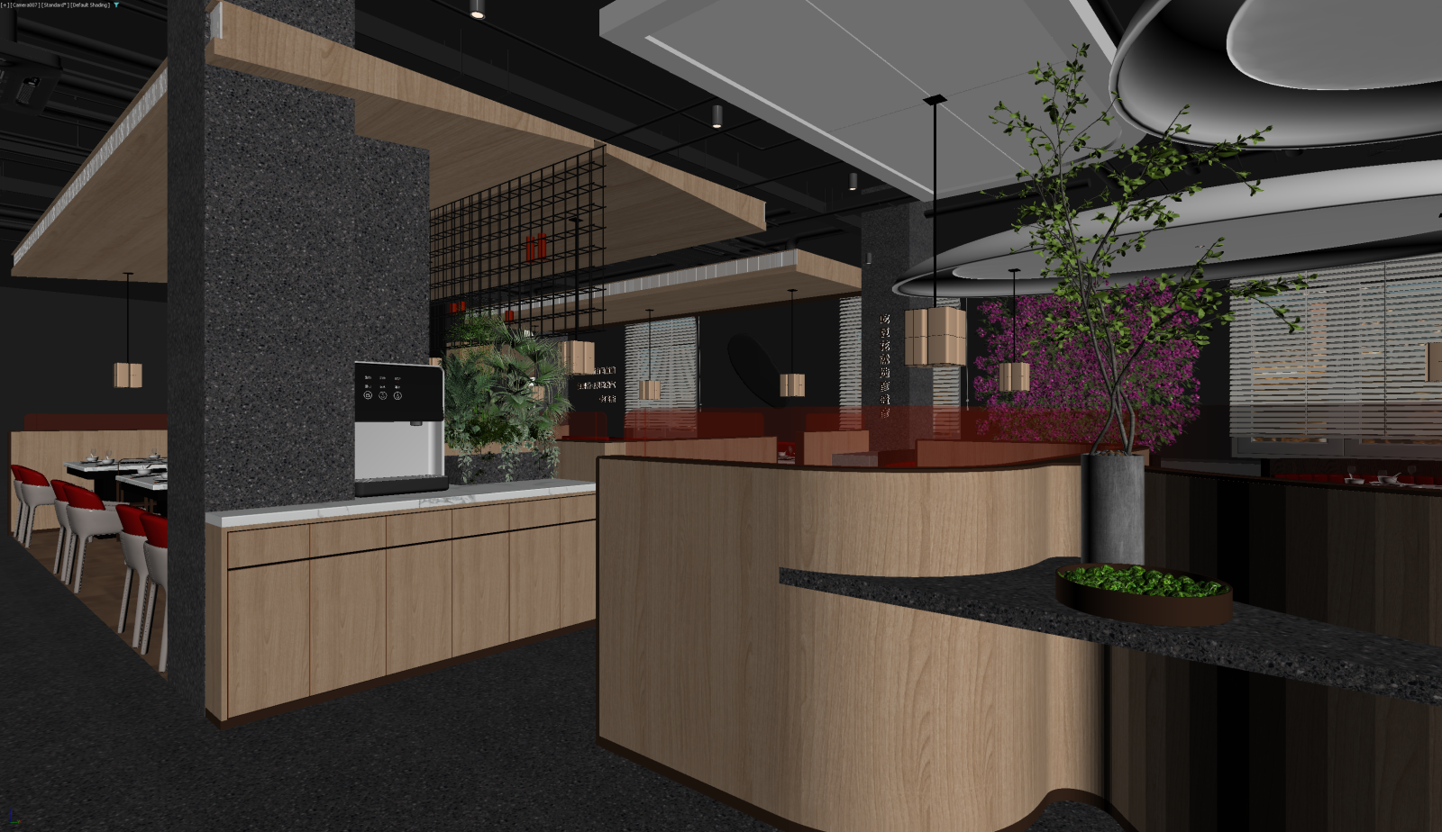 现代酒店餐厅3D模型下载【ID:1221703666】