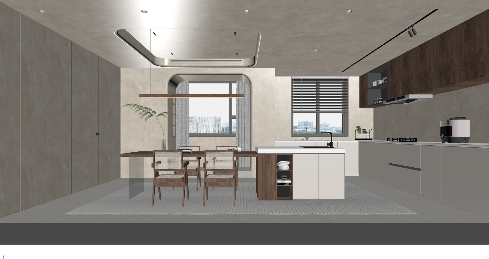 侘寂客餐厅3D模型下载【ID:1221950573】