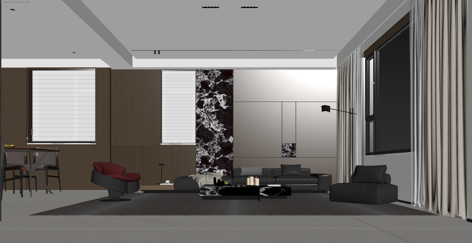 现代客餐厅3D模型下载【ID:1221485687】