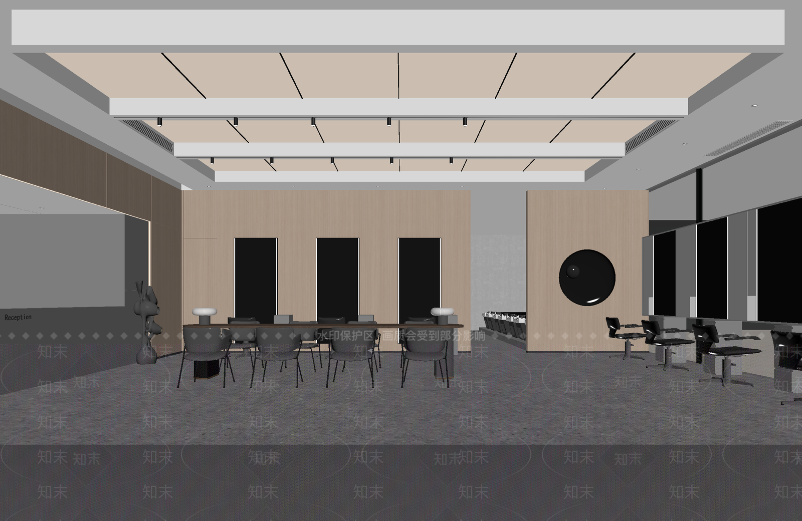 现代办公大厅3D模型下载【ID:1214077782】