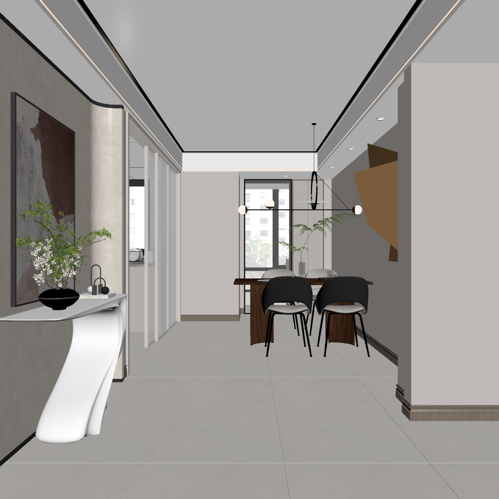 现代家居餐厅3D模型下载【ID:1221521254】