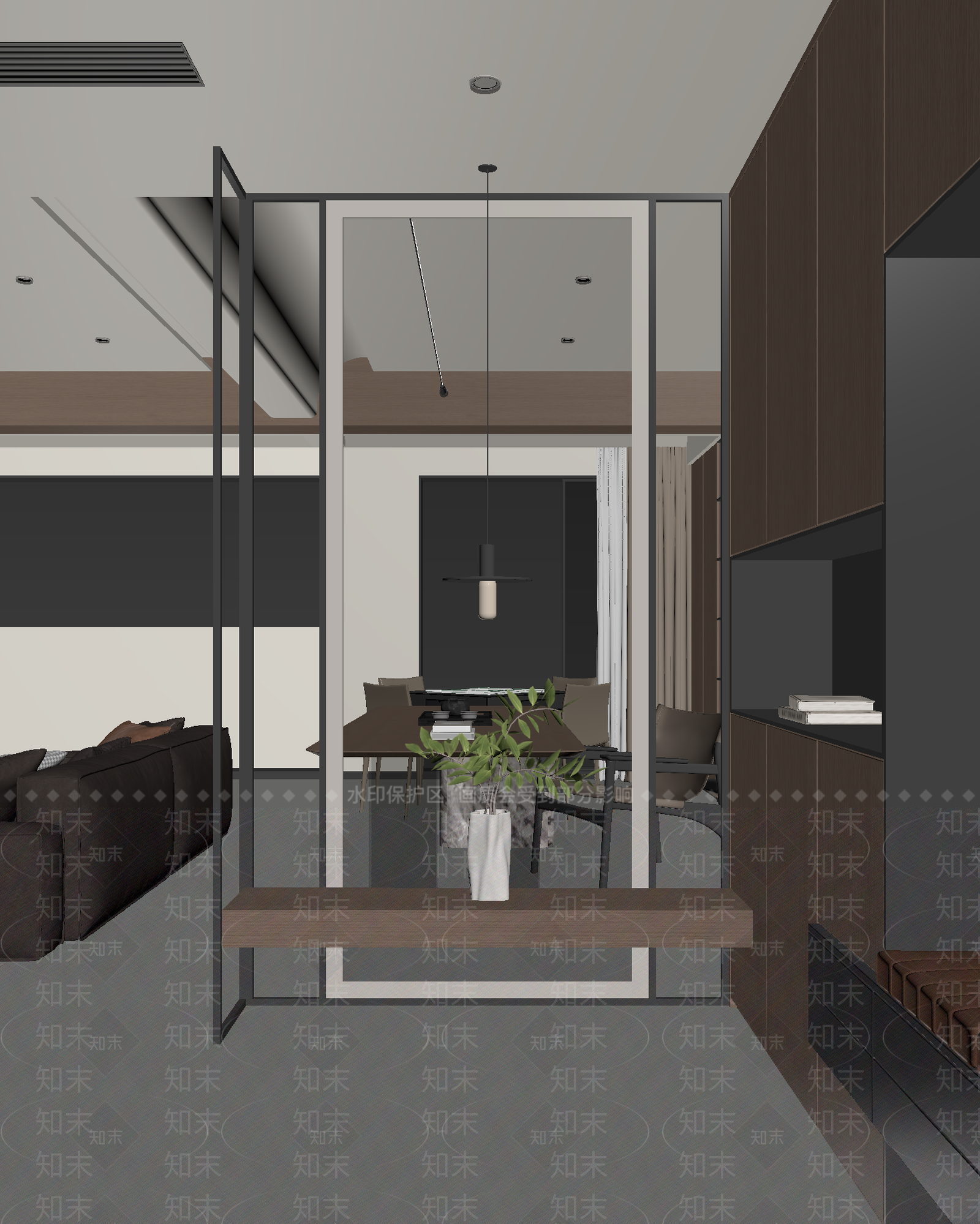 现代客餐厅3D模型下载【ID:1215157335】