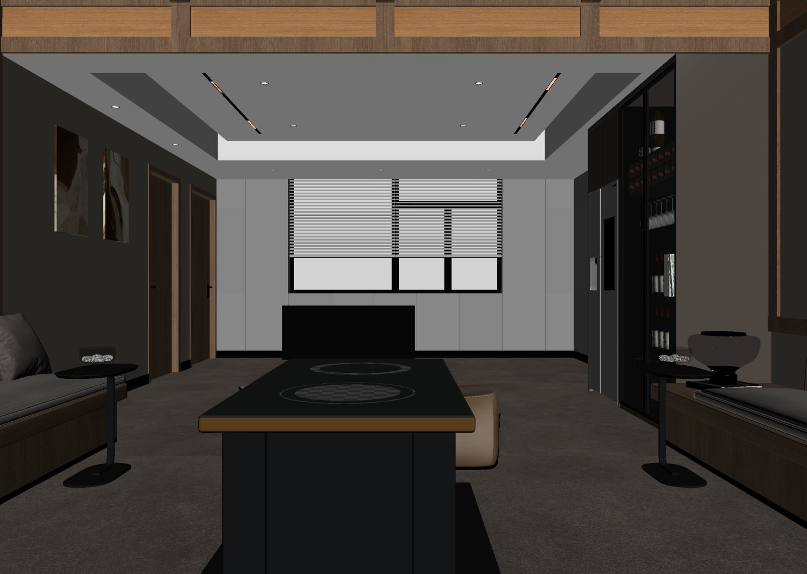 现代客餐厅3D模型下载【ID:1221492959】
