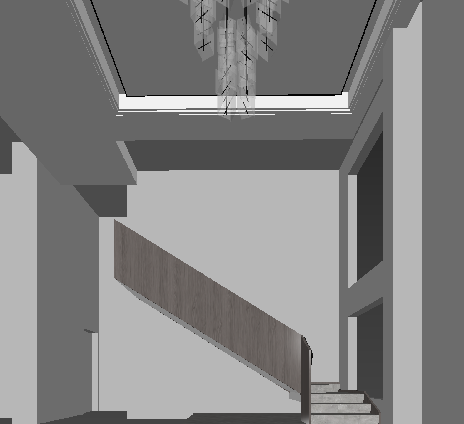 新中式挑空客厅3D模型下载【ID:1222157238】