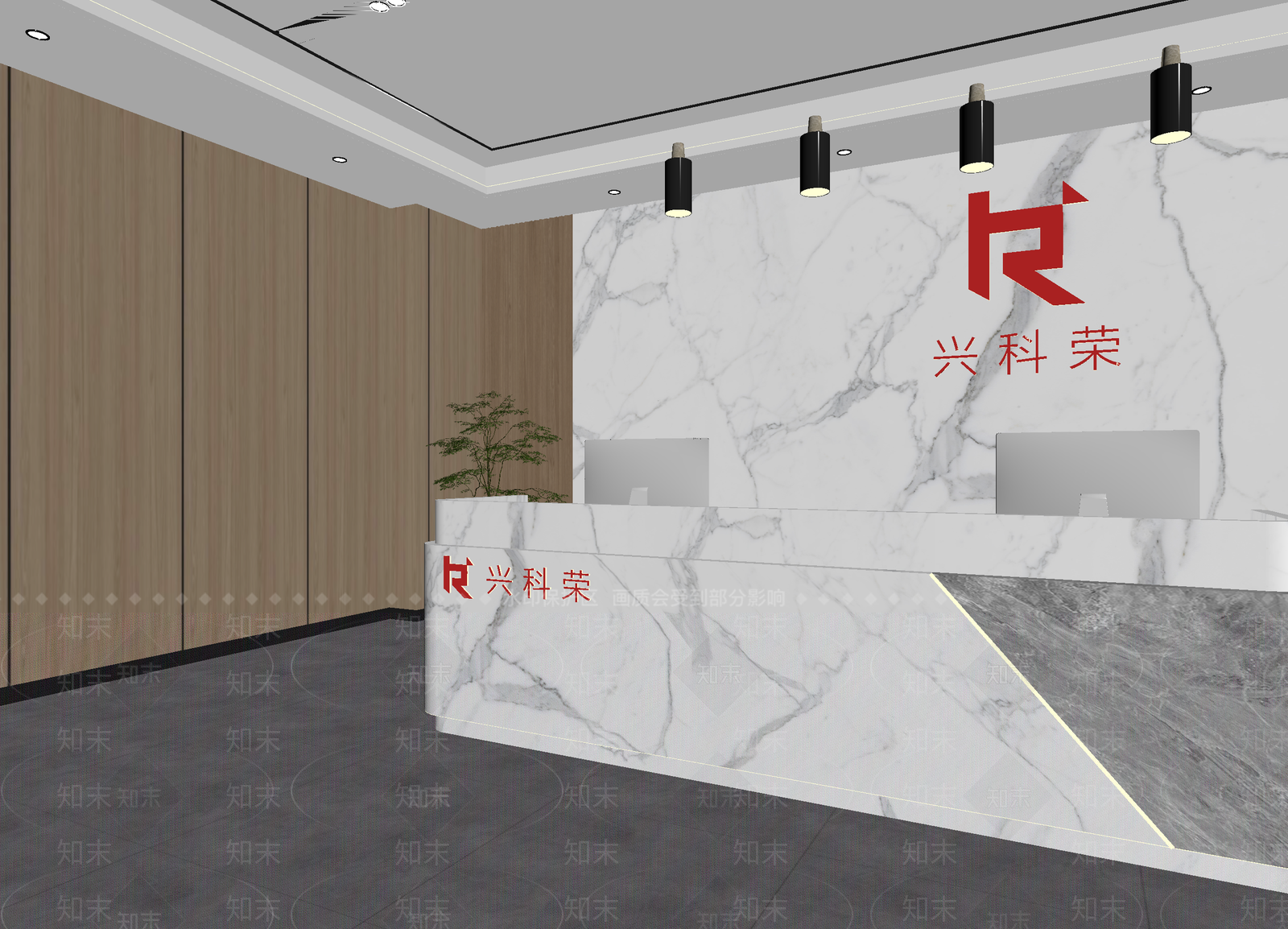现代接待室3D模型下载【ID:1214107025】