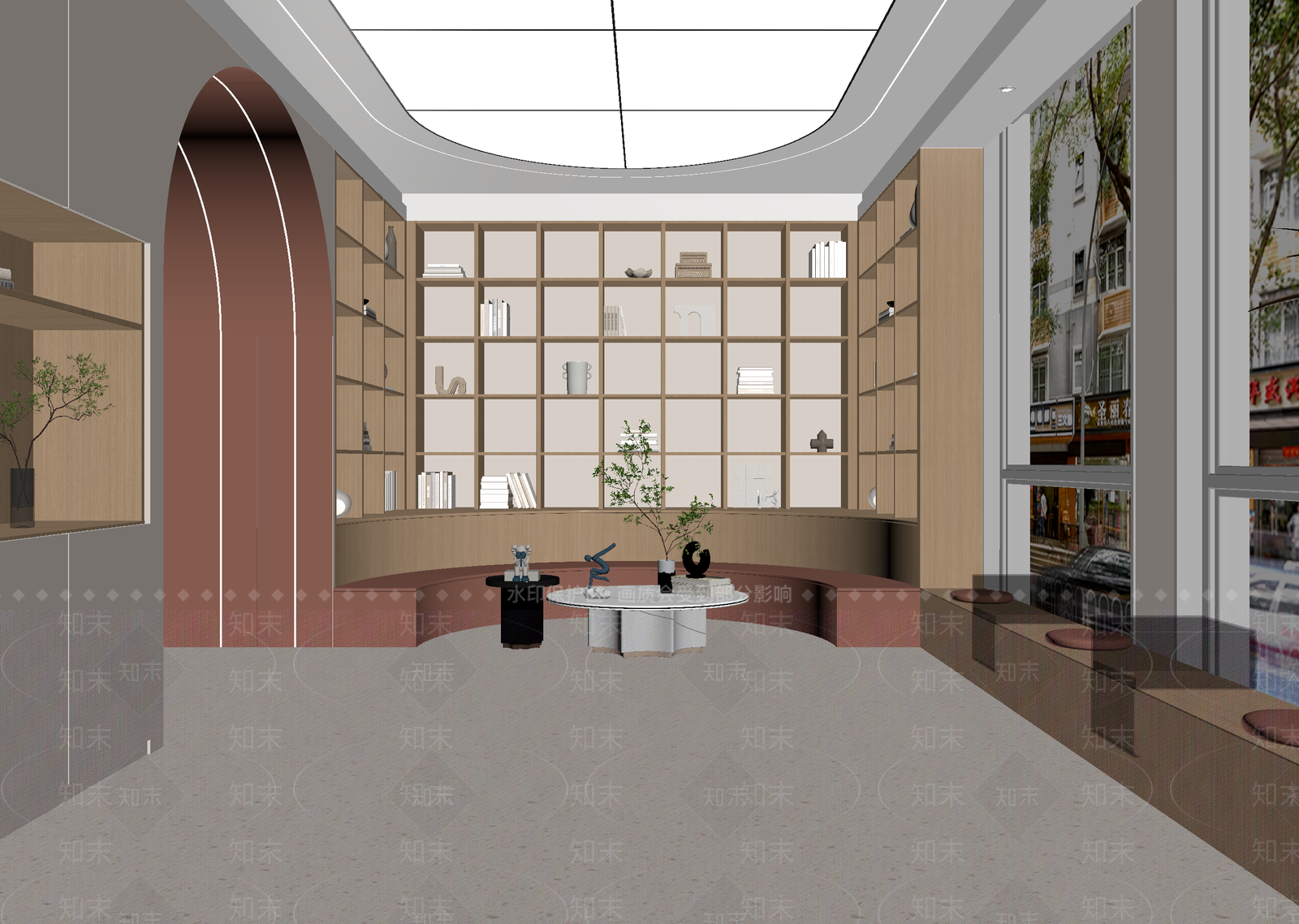 现代书店3D模型下载【ID:1214840604】