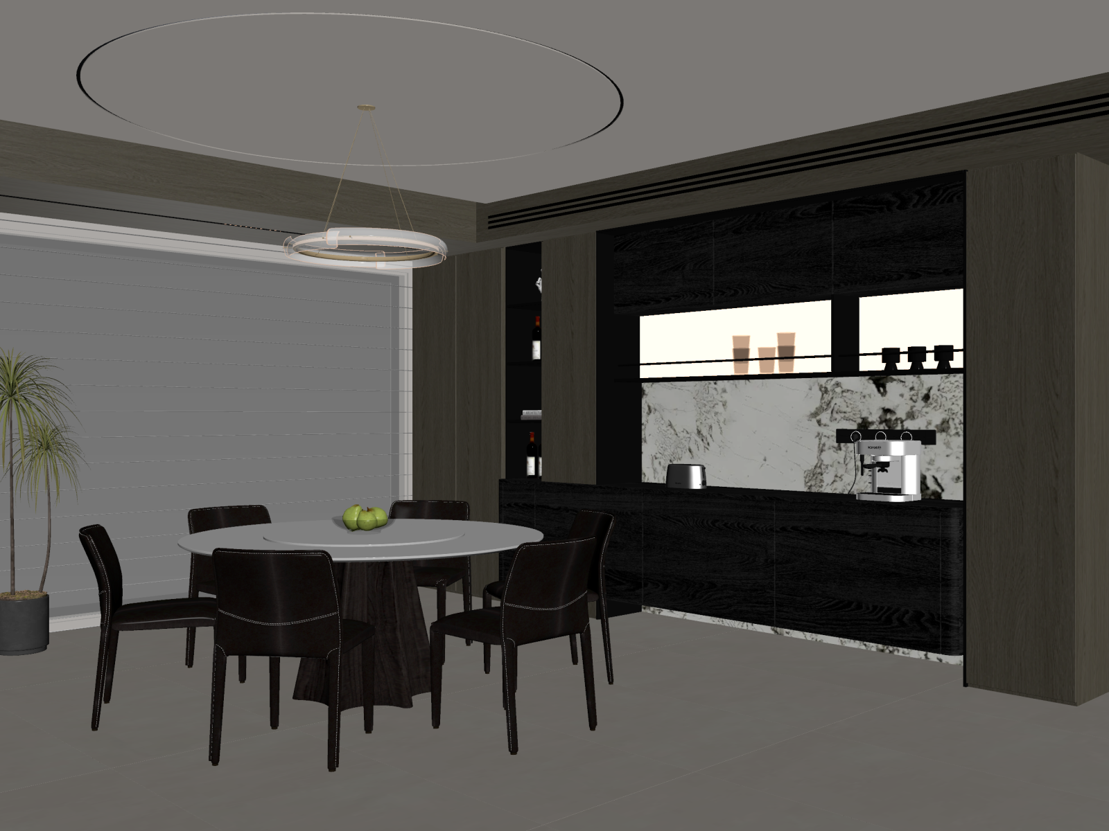 现代酒店餐厅3D模型下载【ID:1222004118】