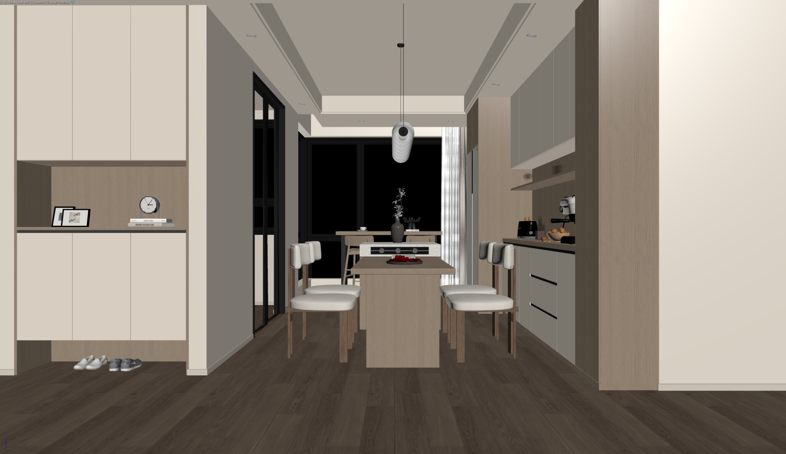 奶油家居餐厅3D模型下载【ID:1222105860】