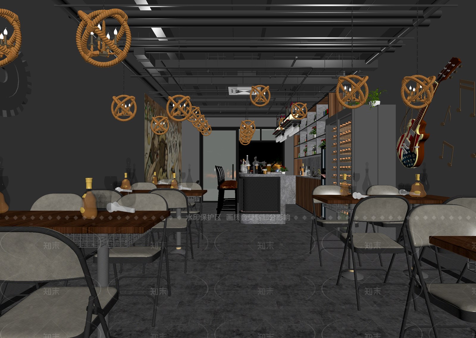 工业酒吧3D模型下载【ID:1214956893】