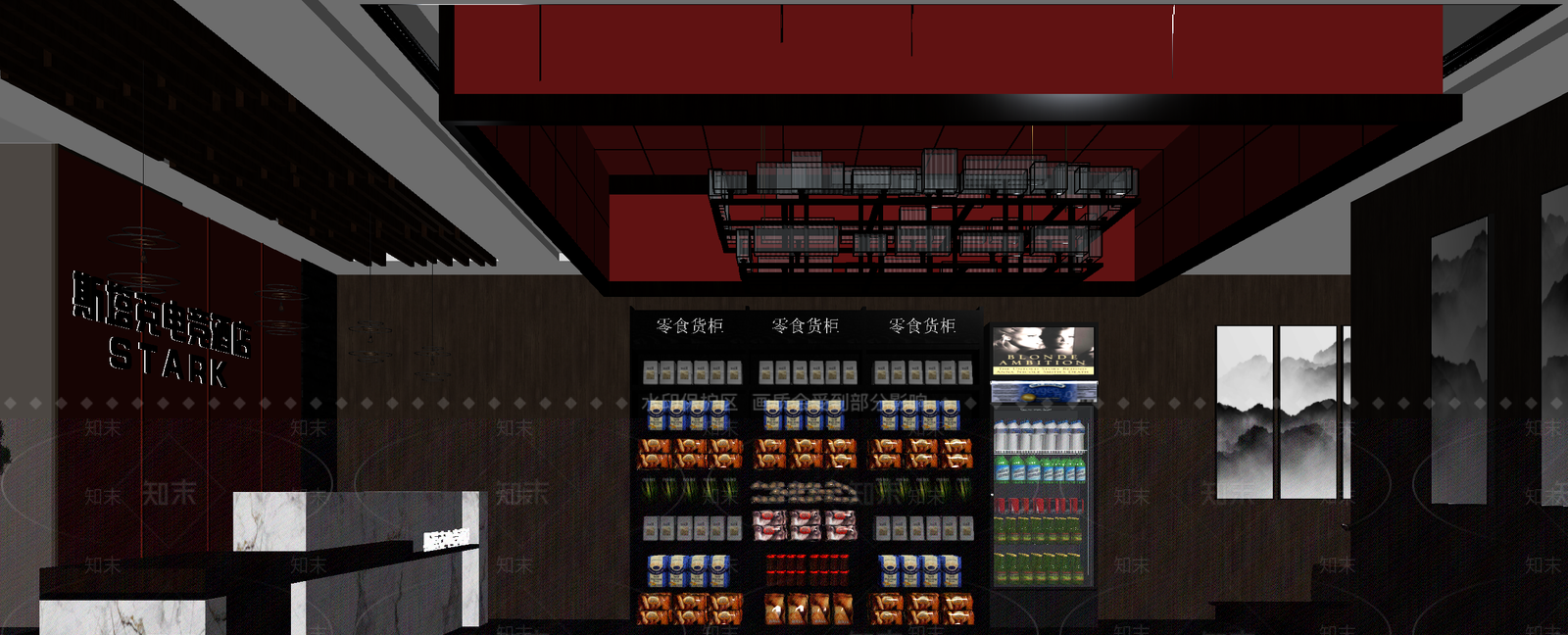 现代电竞房3D模型下载【ID:1214169969】