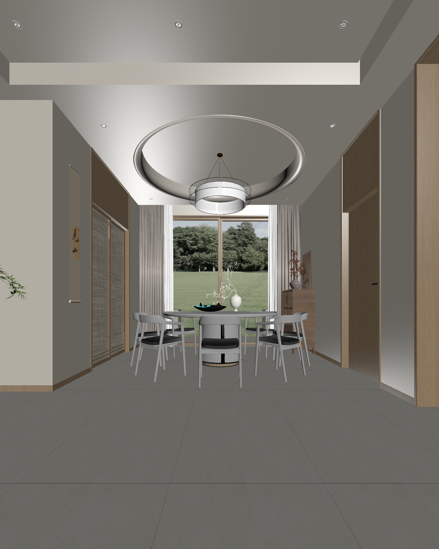 新中式家居餐厅3D模型下载【ID:1221901130】